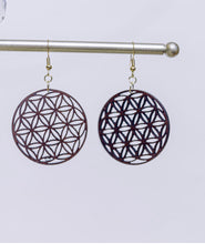 Load image into Gallery viewer, Flower of Life Dangle Earrings
