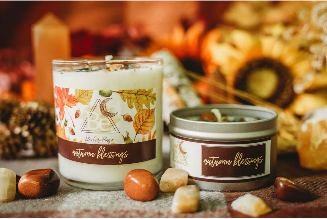 Autumn Blessings Intention Candle